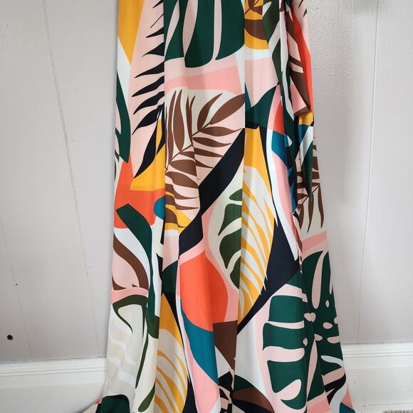Farm Rio Look Hutch Kiera Tropical Print Wrap Maxi Dress XS - Picture 5 of 16